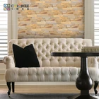 Special New Designs White wooden gray wood and Culture Stone Decorative Tile 3D Wall Cladding