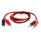 Imported 15A 4mm Banana Plug to Alligator Clip Probe Clamp Test Probe Cable Lead