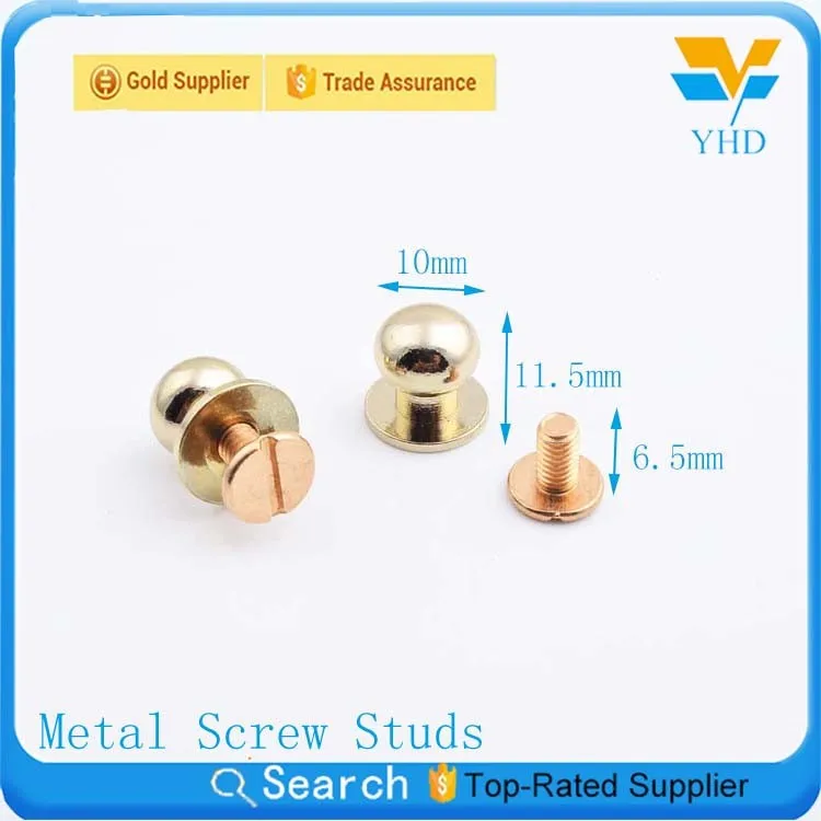 fashion 2017 new product shiny gold metal brass decorative studs for shoes