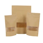 Custom ziplock food bag pouch resealable kraft paper bag, coffee tea packaging bags