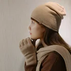inner mongolian pure 100% cashmere knit scarf glove and hat set