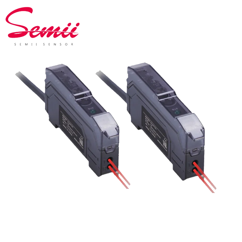 SEMII 12-24V DC High Speed NPN Fiber Optical Sensor Amplifier