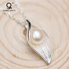 women sterling silver jewelry leaf shape real freshwater pearl pendant necklace price