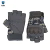 X-armor Hard Rubber Knuckles Outdoor Sports and Exercise Fingerless/Half Finger Heavy Duty Training Mens Tactical Gloves