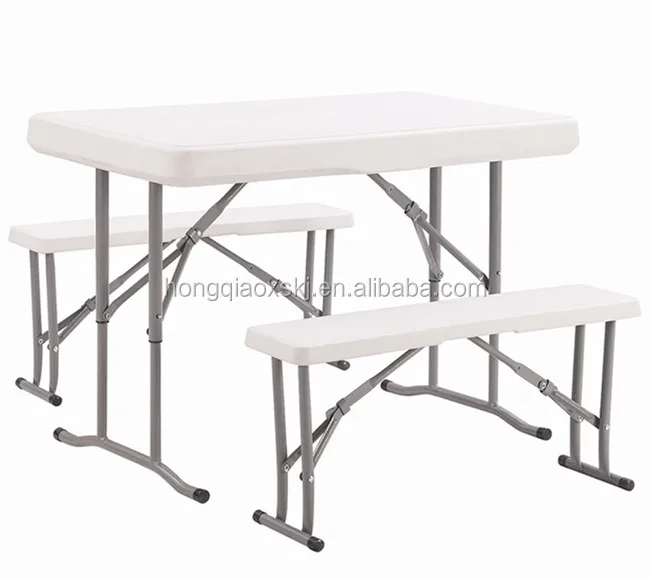 2018 Wholesale Cheap Folding White Plastic Outdoor Beer Table And