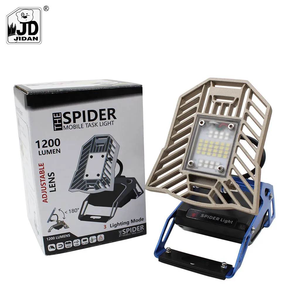 Rechargeable Spider Mobile Task Light with Emergency Light, Big Batteries and Bottom 4 Magnets
Rechargeable Spider Mobile Task Light with Emergency Light, Big Batteries and Bottom 4 Magnets