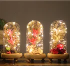 Everlasting flower finished glass cover single lamp light rose Qixi Festival Valentine's day creative gift