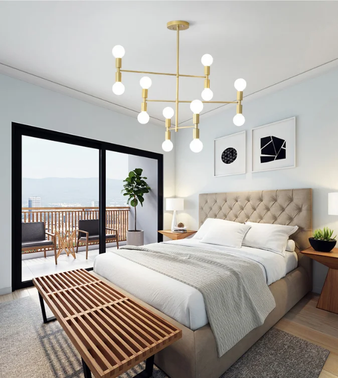 modern fashion young people's living room bedroom  restaurant Up and down chandeliers lights