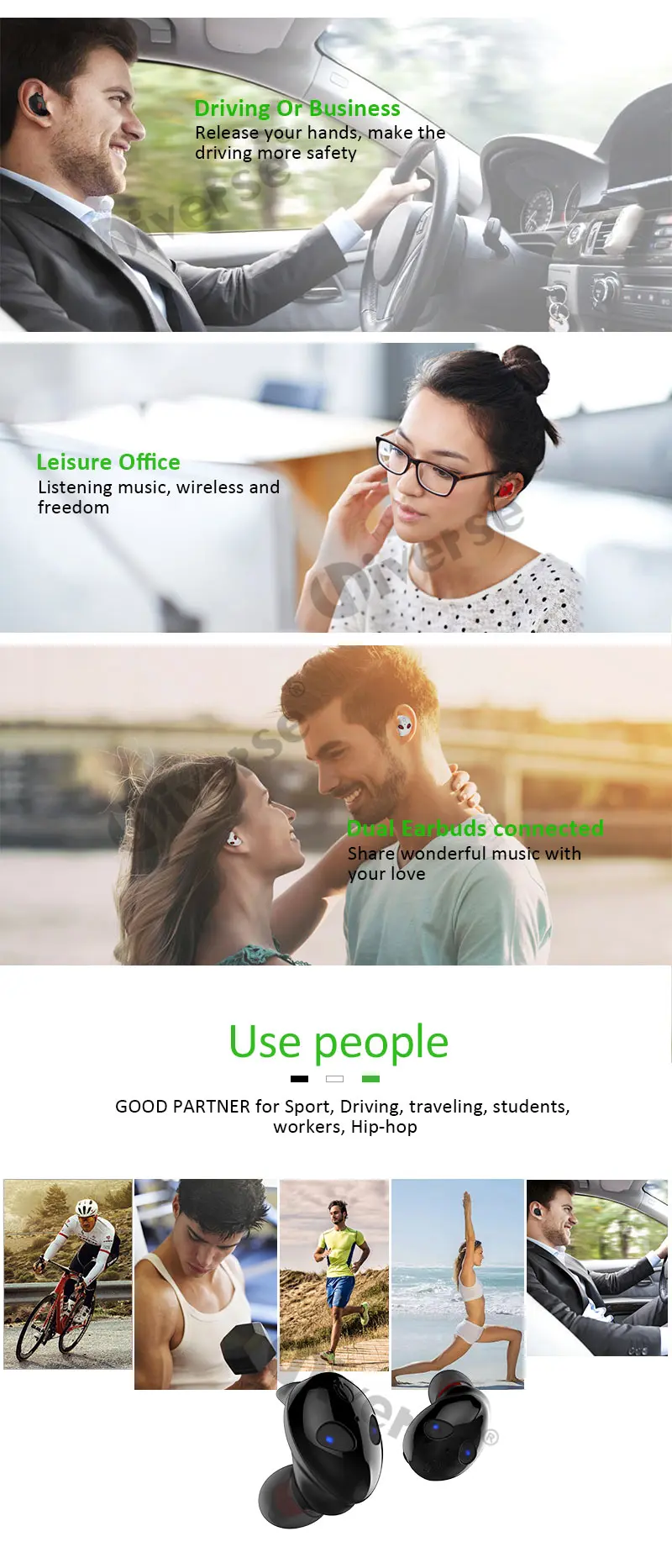v50 mini tws wireless earbuds sports IPX earphones blue tooth wireless - ANKUX.COM