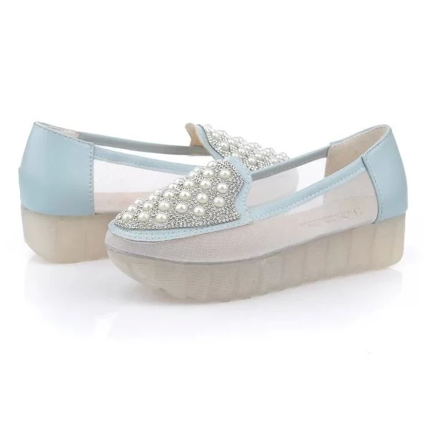 Fashion Brand Womens Creepers Faux Leather Slip On Womens Flats Casual Ladies Summer Shoes Wholesales