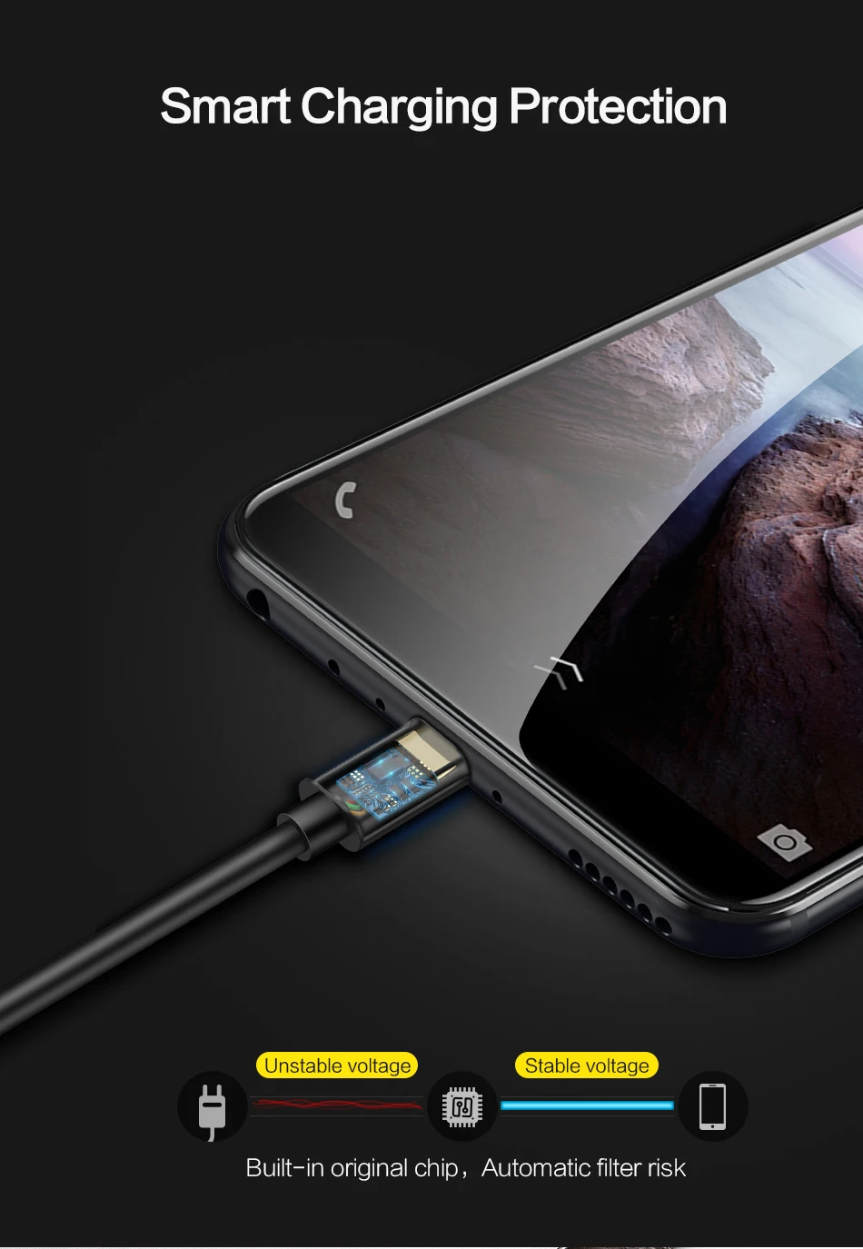 SmartDevil Micro Cable 3A Fast Charging USB Micro Data Charger Cord Cable For MP3/4 Player Video Game Player Mobile phone Comput - ANKUX.COM