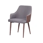 Hot sales model cheap fabric seat PU covered dining chair