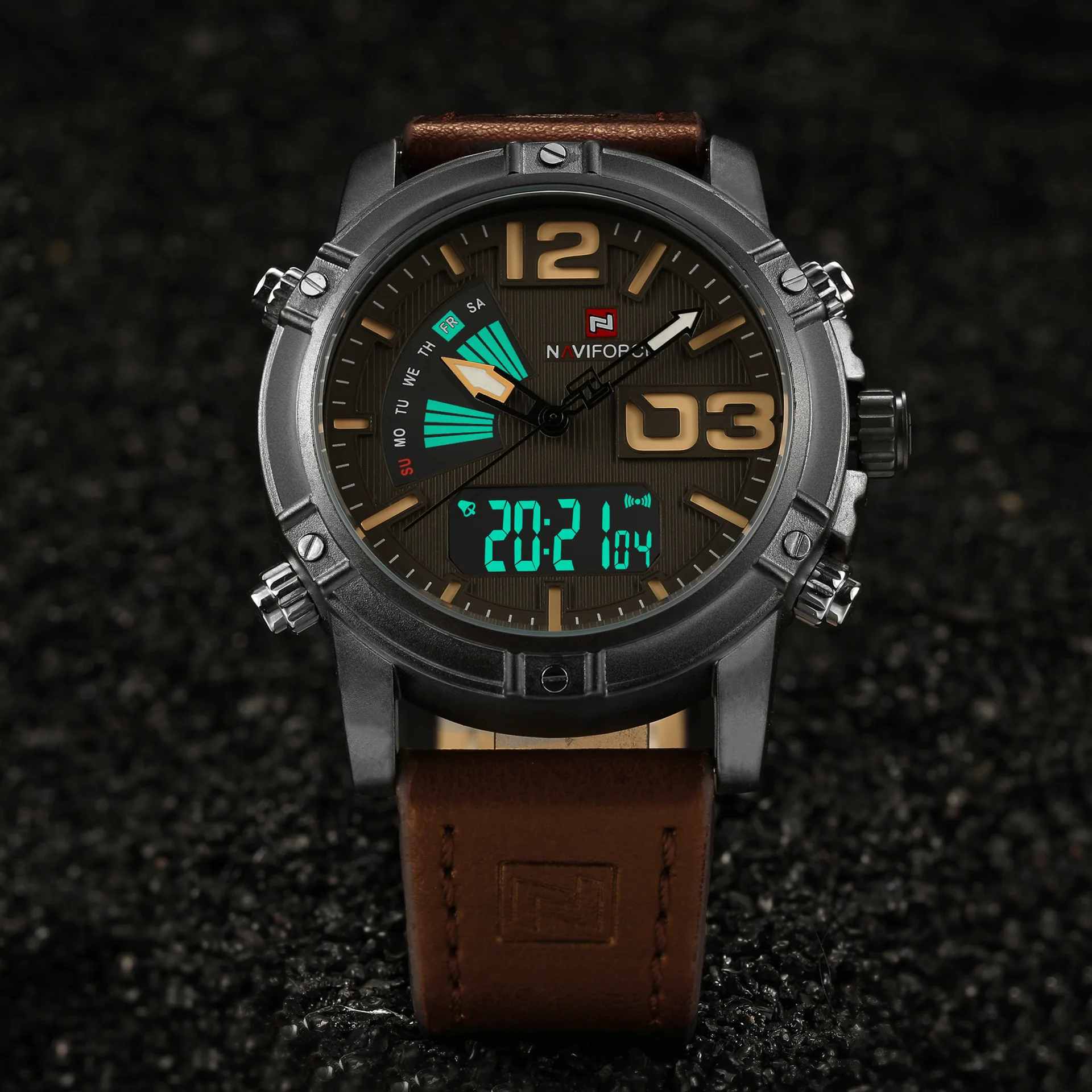 Naviforce Genuine Leather Waterproof Fashion Casual Men Quartz Wrist Watch With Japan Movement
Naviforce Genuine Leather Waterproof Fashion Casual Men Quartz Wrist Watch With Japan Movement