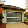 Automatic Sectional Sliding Doors Aluminum Flat Panels Overhead Modern Residential Transparent Garage Door