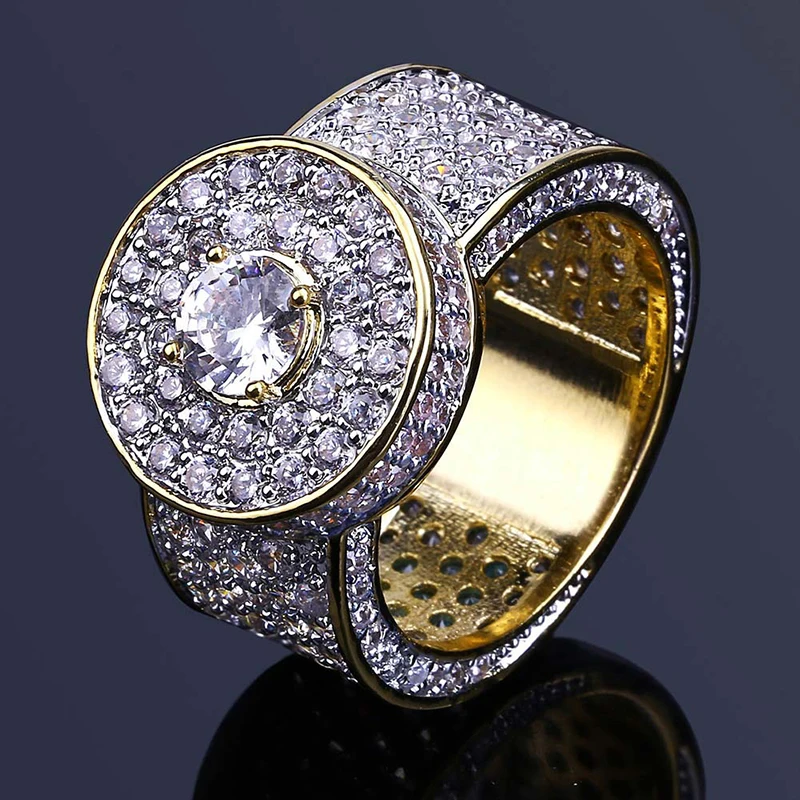 Hip Hop Rock New Style Fashion Round Ring Jewelry Gold Color Iced Out Big Stone Cubic Zircon Rings For Men (SK163), As picture
Hip Hop Rock New Style Fashion Round Ring Jewelry Gold Color Iced Out Big Stone Cubic Zircon Rings For Men (SK163), As picture