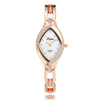 

Lvpai Fashion Luxury Quartz-watch Ladies Watch Women Gold Rhinestone Bracelet Casual Stainless Steel Oval Crystal Wrist Watch