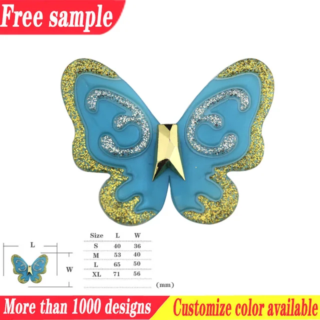 butterfly shoe buckle accessory decorative ladies ornaments