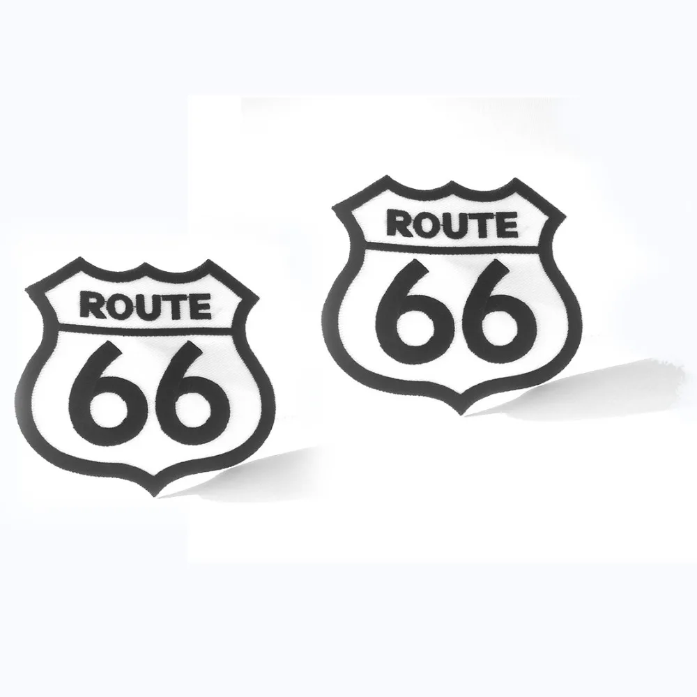 Hot Sell Custom Embroidery Logo Route 66 embroidery hanging patch for denim jacket, Black and white
Hot Sell Custom Embroidery Logo Route 66 embroidery hanging patch for denim jacket, Black and white
