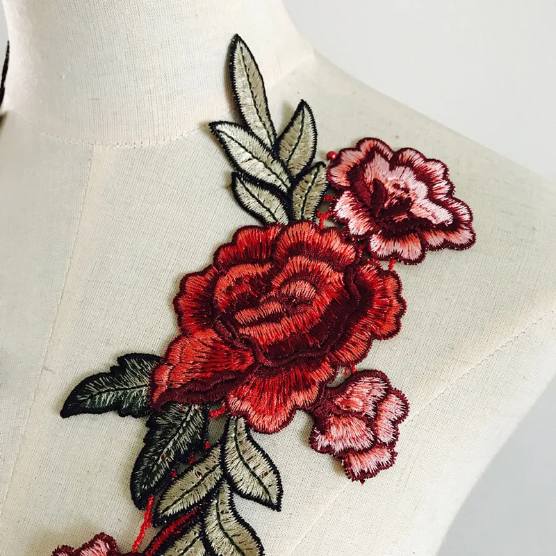New-2pcs-Set-Rose-Applique-Embroidery-Flower-Patches-For-Clothing-Appliques-Flores-Bordadas-Atacado-Sewing-Flower (1)