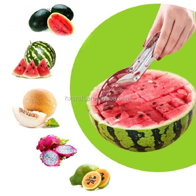 amazon hot sale 1 pcs stainless steel cut fruit watermelon