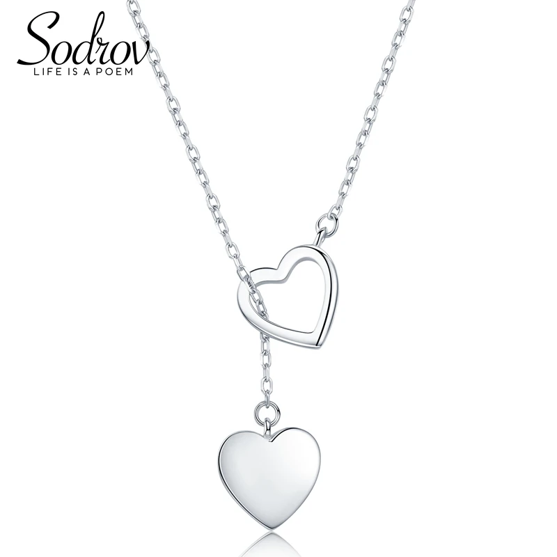 Genuine 925 Sterling Silver Double Heart Necklace Pendant High Quality Jewelry HN015 Personalized
Genuine 925 Sterling Silver Double Heart Necklace Pendant High Quality Jewelry HN015 Personalized