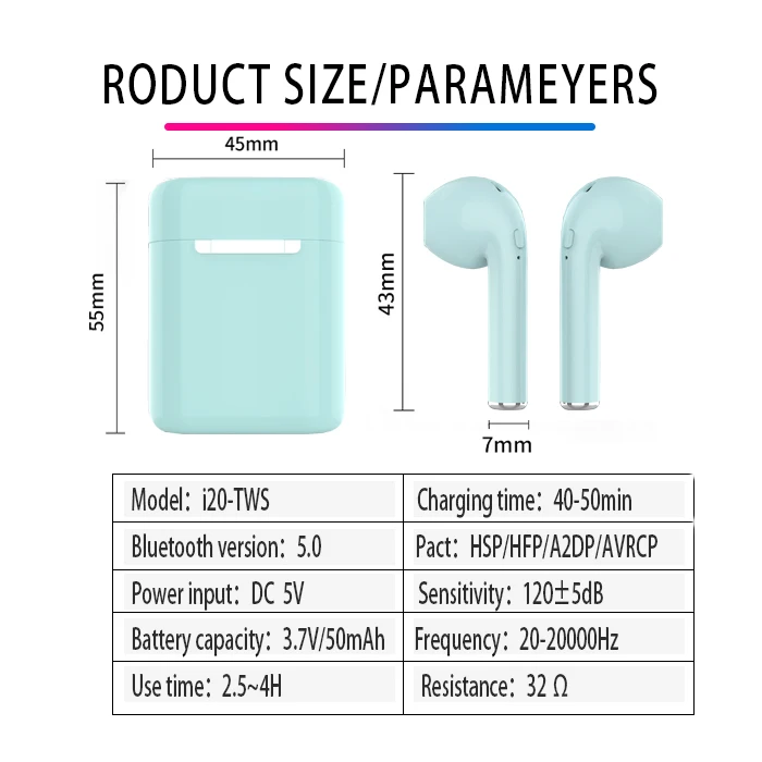 I8 I8X I9 I10 i10 11 12 true wireless earbuds tws bt 5 hot sell in ear magnetic charging box case high quality oem amazon ebay - ANKUX.COM