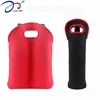 Wholesale 2 Bottles Protective Insulated Cover Neoprene Wine Bottle Bag Carrier Tote Bags For Picnic Beach Airplane and Travel