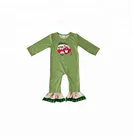 Embroidery Romper Polka Dots Long-Sleeve Jumpsuit Wholesale Baby girls Clothes