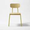 Nordic design colorful metal frame plywood dining chair