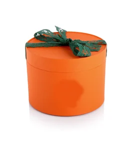 2018 new design orange paper tube gift box high quality cosmetic