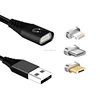 3 in 1 Magnetic Charging & Sync Data Cable with LED indicator Light For iPhone /Micro USB/Type C Magnetic Data Cable
