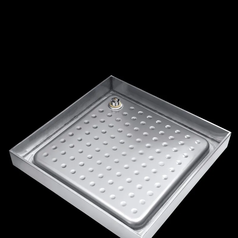 Stainless Steel Camping Shower Tray 700mm Portable Deep Shower Base