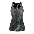 JKOO Europe Womens Different Types Workout Tank Gym Fitness 3D Printed Tops Women Clothing Custom with high quality