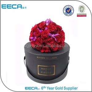 flower gift box,flower packaging box and round kraft paper