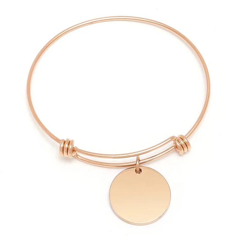 Custom Logo Message Engravable Blank Disc Adjustable Wire Bangle Bracelet Femme, Silver/gold/rose gold
Custom Logo Message Engravable Blank Disc Adjustable Wire Bangle Bracelet Femme, Silver/gold/rose gold