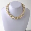 Yiwu fashion jewelry women's gold thick chain statement necklaces