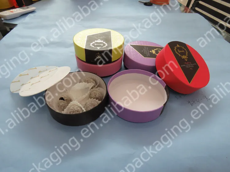 tube packaging cardboard paper round gift sweet almond box with