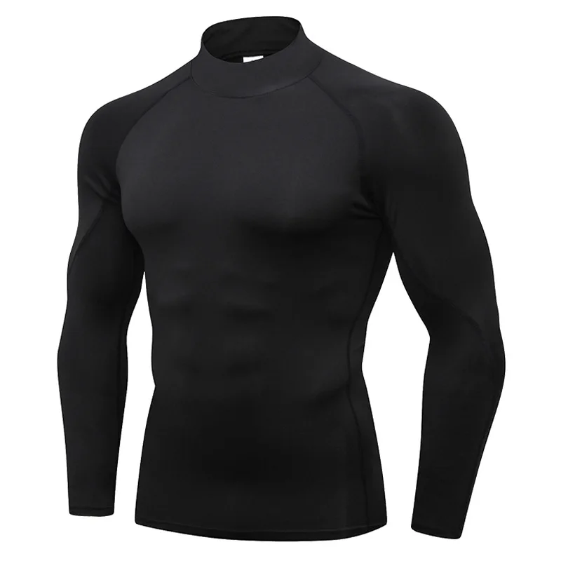 Amazon hot men's high collar fitness long sleeve PRO sports long sleeve elastic quick-drying stand collar sweater
Amazon hot men's high collar fitness long sleeve PRO sports long sleeve elastic quick-drying stand collar sweater