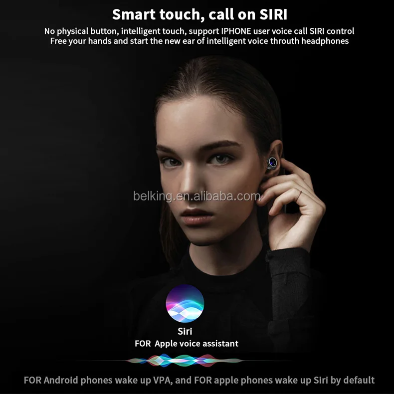 True Wireless 5.0 Bluetooth Headset IPX5 Waterproof TWS Stereo Sports Earphones Earbuds with Charging Case - ANKUX.COM