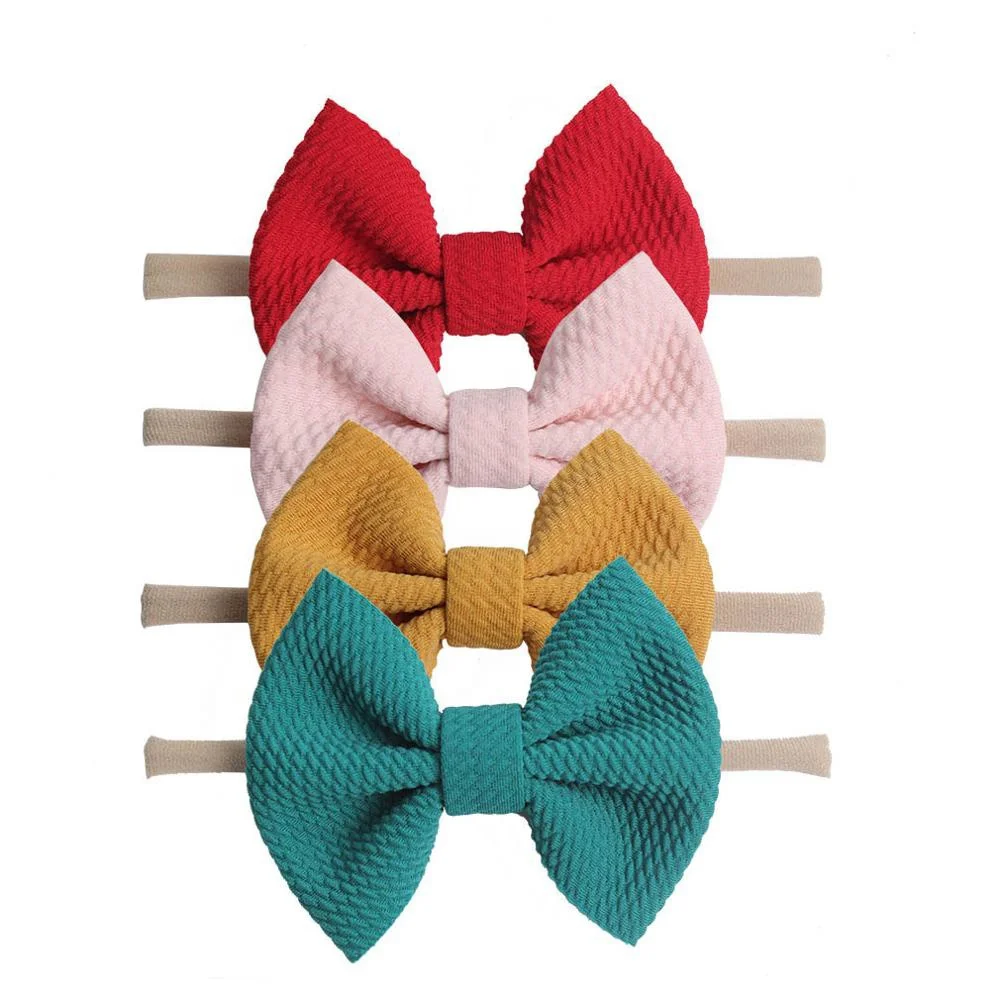 4" Bow Soft Elastic Nylon Baby Headband Hot Selling Hair Accessories Kids Headwear For Girl Decoration, 30 colors
4" Bow Soft Elastic Nylon Baby Headband Hot Selling Hair Accessories Kids Headwear For Girl Decoration, 30 colors