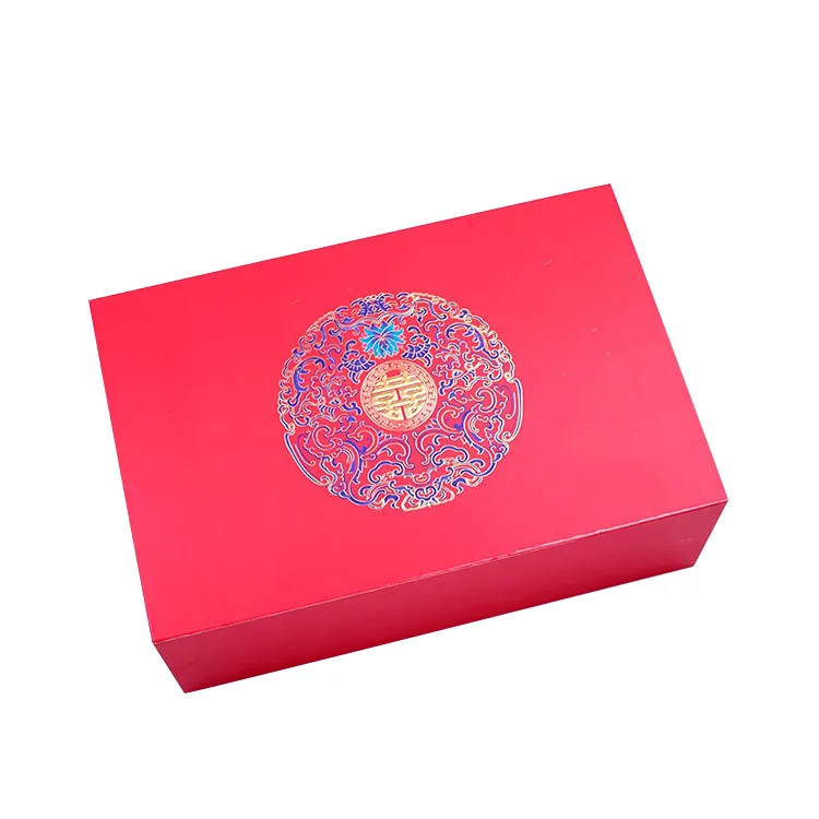 customized elegant high-end red wine gift cardboard paper box