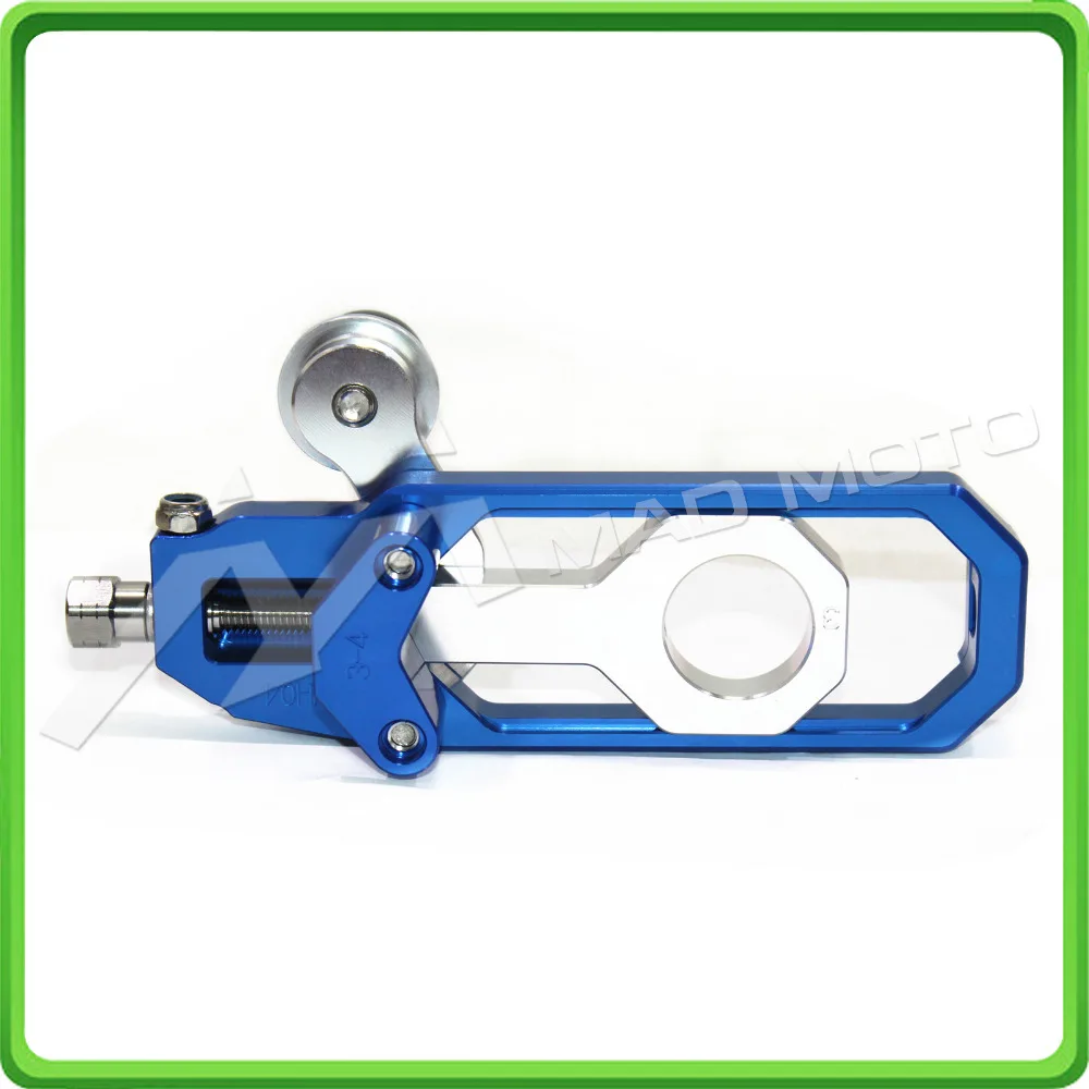 Motorcycle Chain Tensioner Adjuster with paddock bobbins kit for Suzuki GSXR1000 GSXR 1000 GSX-R1000 2007 2008 07 08 Blue&Silver (10)