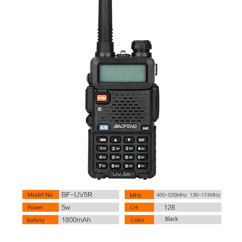 walkie talkie baofeng UV-5R handheld dual band wireless communication two way radio
walkie talkie baofeng UV-5R handheld dual band wireless communication two way radio