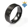 Newest Contemporary Men Jewelry High Polished Black Zirconium Band Ring
