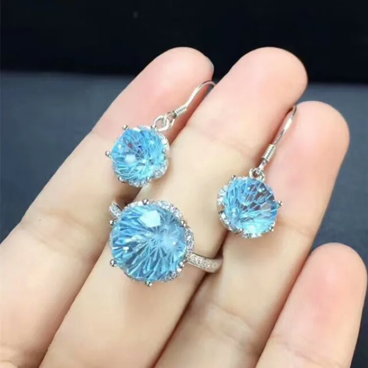 MEDBOO new design 925 sterling silver natural topaz crystal dubai gold plated jewelry set, Blue
MEDBOO new design 925 sterling silver natural topaz crystal dubai gold plated jewelry set, Blue