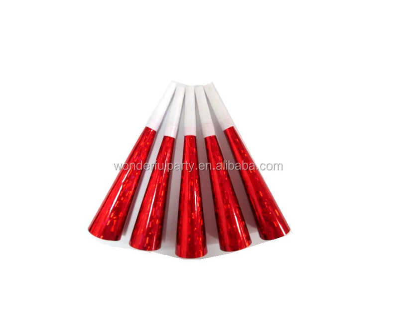 brilliant red carnival party supplies paper horn