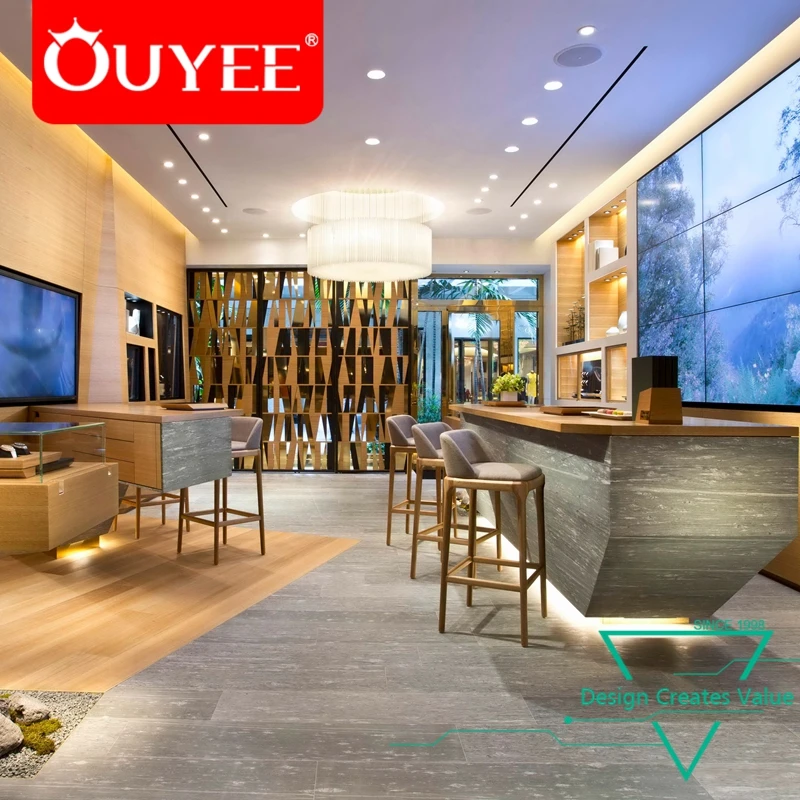 Luxury Wooden Watch Furniture Showcase Design Showroom Interior