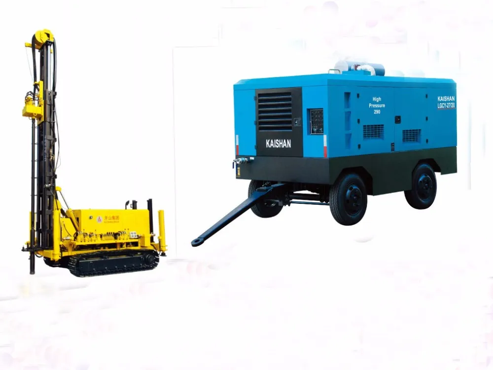 Mobile Air Compressor Stone Drilling Machine To Dig Wells Buy