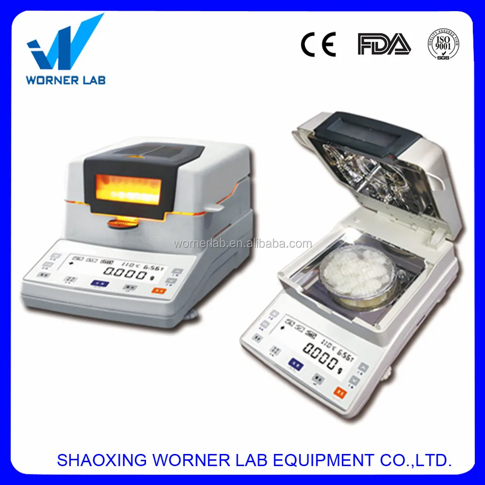 Halogen digital rapid laboratory moisture meter automatic moisture teller skin moisture analyzer 