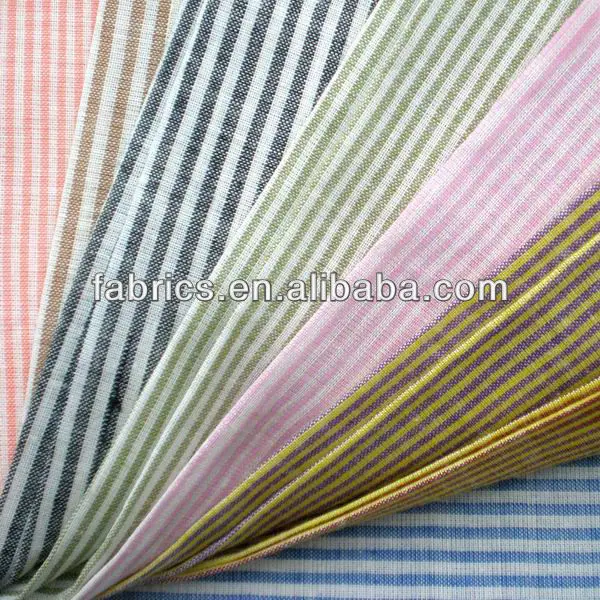 yarn dyed fabric with ramie linen flax cotton
